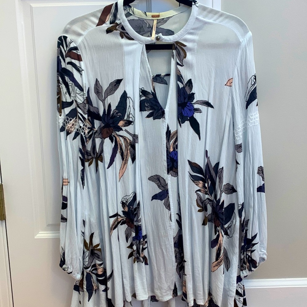 Free People floral crepe tunic